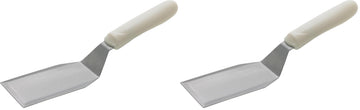 5" x 3" White Griddle Turner with Handle (Pack of 2) by Winco – 5" x 3" (Pack of 2), Stainless Steel, Blanco, Pack of 2, Model TWP-61