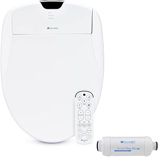 Brondell S1400-RW & SWF44 Bundle - Luxury Bidet Toilet Seat with Premium Carbon Water Filtration System for Round Toilets