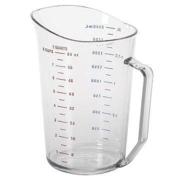 200MCCW135 Measure Cup 2 Quart Clear by Cambro – 64 Ounces, 2.0 quarts, Polycarbonate, Clear, Model 0397200