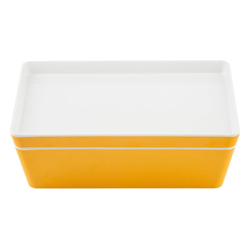 Marvista Collection Rectangular Stackable Bowl and Lid by Tablecraft – Medium, Melamine, Silver, Model 13130