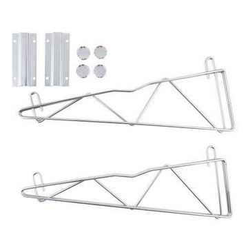 18" Fixed Wall Mount Single Wire Shelf Bracket by Nexel – 18", Steel, Chrome, Model AB18C
