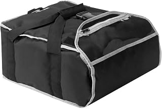 Vollrath Pizza Delivery Bag w/Carrying Straps - 17 1/2"W x 17 1/2"D x 9"H, Black