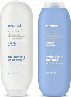 Method Simply Nourish Moisturizing Shampoo and Conditioner, Hydrating Hair Care for Soft, Manageable Hair, 1 CT.