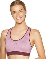 Champion C9 Women's Seamless Padded Lacey Scallop Sports Bra - (X-Small, Mauve Mist Purple/Mulled Berry)