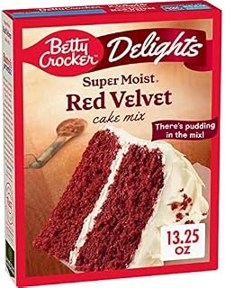 Betty Crocker Delights Super Moist Red Velvet Cake Mix 13.25 oz (Pack of 6)