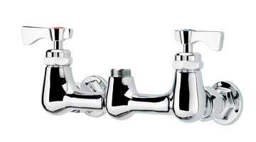 Royal Series 8 Inch Center Wall Mount Faucet Body by Krowne – 11"L x 16"W x 3"H, Brass, Model 14-8XXL