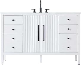 Elegant Kitchen and Bath 54" Single Bathroom Vanity in White