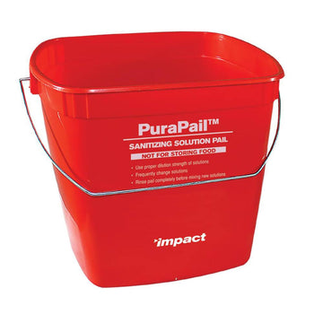 BUCKET 3 QT PURAPAIL SANITIZING RED by Impact Products – 3 Quart, Blend, Red, Model 5503-6S