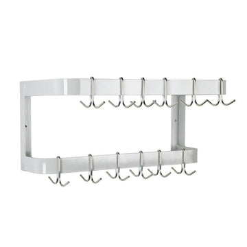 Wall Mount Double Bar Pot Rack - Kitchen Hanging Organizer for Pots & Pans - Durable Steel 48" W by Advance Tabco – 48 W, Stainless Steel, Model SW-48