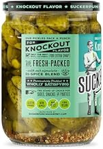 SuckerPunch Deli-Style Kosher Dill Wholes, No High Fructose Corn Syrup, Vegan Friendly, Gluten Free & Non-GMO, 24 Ounce (Pack of 6)