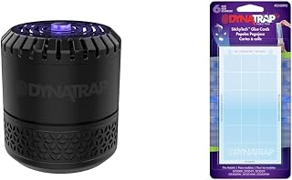 DynaTrap DT152 Indoor Insect Trap and Killer – Catches and Kills Fruit Flies, Gnats, Moths & 230093 Replacement StickyTech Glue Cards for Flylight Indoor Plug-in Fly and Flying Insects