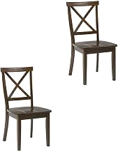 Starlight Canyon Home Acacia Veneer X-Back Dining Chairs Set of 2, Traditional Wood Dining Chair for Kitchen and Dining Room Table, Richmond Cherry