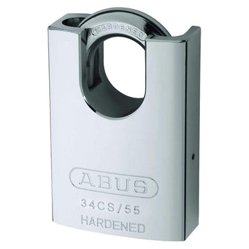 34/55 Close Shackle Hardened Steel Padlock by ABUS – 55mm, Alloy Steel, Pack of 3, Model 3455CSC