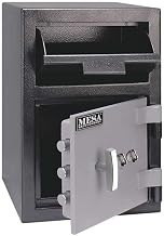Mesa Safe MFL2014K All Steel Depository Safe with Key Lock, 0.8-Cubic Feet, Black and Grey