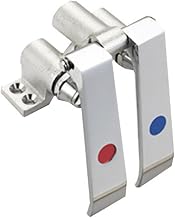 BK Resources Optiflow NSF Dual Pedal Knee Valve for Commercial Kitchen Sinks, (2) 6" Chrome Plated Pedals, Hot & Cold Water Temperature Control, ANSI/NSF 61, cCSAus