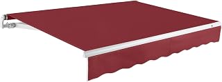 Awntech 20' Maui Right Motor (20' x 10') Retractable Patio Awning, Burgundy
