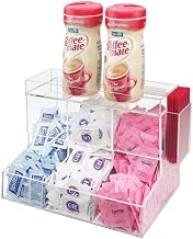 Cal-Mil 786 Coffee Condiment Organizer, 12" Width x 8" Diameter x 9.25" Height, Clear