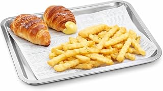 PacknWood 294IPL3627 14.17 x 10.62 x 0.78 in. Noxtray Reusable Stainless Steel Tray - 20 Piece