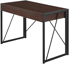 Furnifact Espresso Black Folding 4 Tier Bookshelf with Durable Particle Board and Melamine Finish, Modern Design, Space-Saving Storage Solution