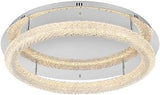 ELEGANT Lighting Bowen 29.5 inch LED Flush Mount in Chrome