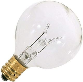Satco S3846 120V Candelabra Base 25-Watt G12.5 Light Bulb, Clear