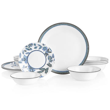 ® Veranda 16-piece Dinnerware Set by Corelle – Glass, Blue, Pack of 16, Model 1137516