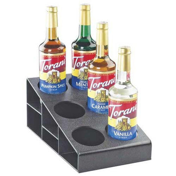 Cal Mil Black Classic Three Tier 6 Bottle Organizer by CAL-MIL – 8.5 x 14.75 x 6.25 inches, abs, Black, Model 2056
