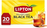 Lipton Black Tea Bags, Hot or Iced Caffeine Tea, 20 Total Bags