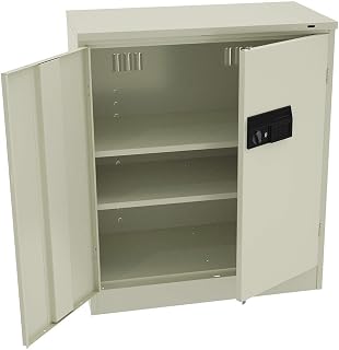 Tennsco 4218DLXELPY 4218DLXELPY Storage Cabinet: 36 in x 18 in x 42 in, Recessed Pull Handle