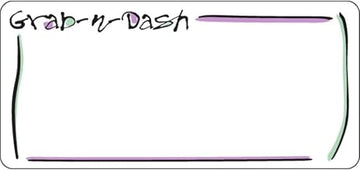 HUBERT White 12-Up Laser Labels Imprinted Grab-N-Dash - 3 1/2" L x 1 5/8" H, 780 per Pack