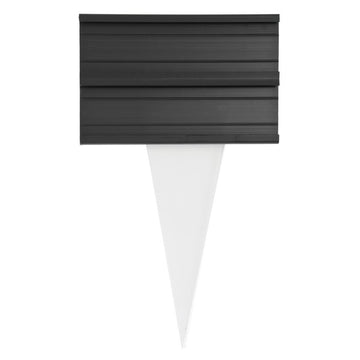 2 Channel Price Tag with 4" L Clear Spear Black Plastic - 4" L x 2 1/2" H by HUBERT – Plastic, Black, Model TB002-B-0400-CS