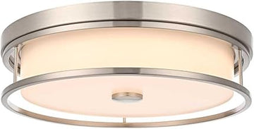 Kolson 16" Led Flush Mount in Polished Nickel