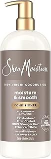 Shea Moisture SheaMoisture Conditioner, Moisture & Smooth for Wavy, Curly Hair Strengthening & Frizz Control, 34 Oz Ea