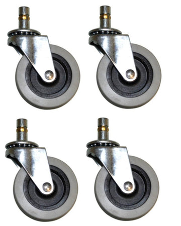 2 1/2 in Mop Bucket Caster Kit by Rubbermaid – Plastic, Gray, Pack of 4, Model 1859135