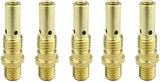 MIG 35-50 Welded Gas Diffuser for Tweco Mini Mig and Lincoln Magnum 100, Brass 5 Pack