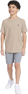 Champion Boys T-Shirt for Kids Big Boy Patch Logo Tee Shirts with Embroidery