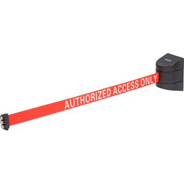 Magnetic Retractable Belt Barrier by Global Industrial – ABS Plastic, Black, Model GLOBAL-MWP450B-RWA300