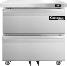 DL32-SS-U-D Designer Line Single Section Undercounter Refrigerator, 32" W, Full Stainless & Drawers