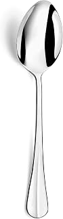 Amefa Baguette Set of 12 Dessert Spoons, 18/0 Stainless Steel, 179 mm Long, Stainless Steel_18/0_430