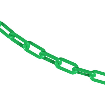 Plastic Barrier Chain by Mr. Chain – 1.5 IN, Plastic, Green, Model 30004-25