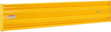 Global Industrial Steel Guard Rail, 3-Rib, 8'L, Yellow