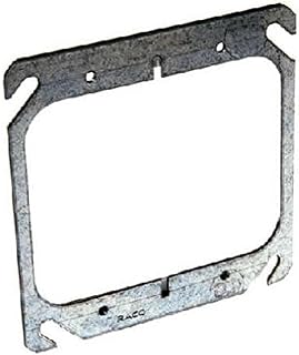 RACO INCORPORATED 791 4" Square Box Cover, Flat, 2 Devices