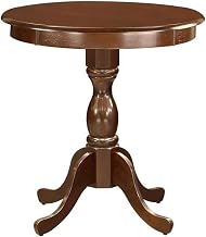 Furnifact Wooden Round Dining Table with Pedestal Legs, Small Circle Kitchen Table Round Wood Dining Room 30 Inch Top