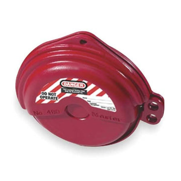 Lockout Tagout Rotating Gate Valve Lockout by Master Lock – For 1" - 3" Valve Handle Diameters, Plastic, Red
