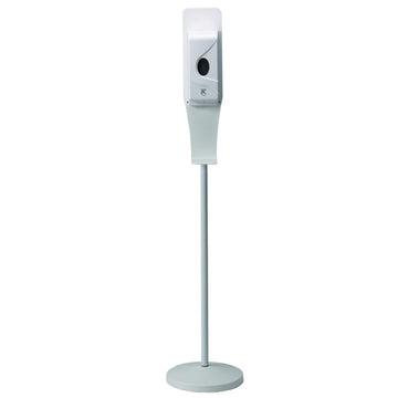 SAN ‘N’ SERV Touchless Hand Sanitizer Floor Dispenser by Service Ideas – Plastic, White, Model ADISPWSTD