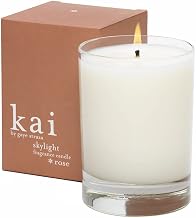 Fragrance Rose Skylight Candle - 40 Hour Burn time, Soy and Coconut Wax Scented with The Signature kai Fragrance, Layered with Rose Absolute, Vegan, Cruelty Free, Made in The USA