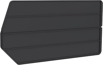 Akro-Mils 40265 Plastic Length Dividers for AkroBins Stackable Storage Bins Model 30265, Custom Storage Inserts for Tools, Crafts & Supplies, 6-Pack, Black