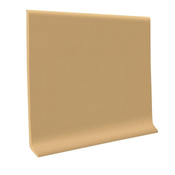 Vinyl Cove Base 4"X1/8"X48" - Flax by Roppe – 50"L x 48"W x 4"H, Vinyl, Flax, Model 40C84P632