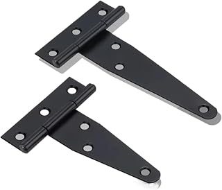 Heavy Duty Door Hinge Extended T-Shape Reinforced Bearing Hinge 270 Furniture Adjustable Mounting Hardware for Wood Gate(S x 2PCS)