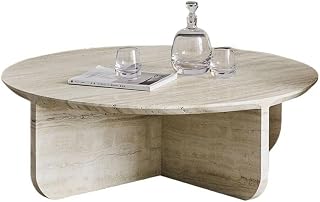 Coffee Table End Table Stone Round Tea Table Small Apartment Balcony Small Tea Table Round Coffee Table Living Room Side Table Mesa para Centro De Sala